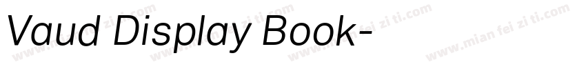 Vaud Display Book字体转换
